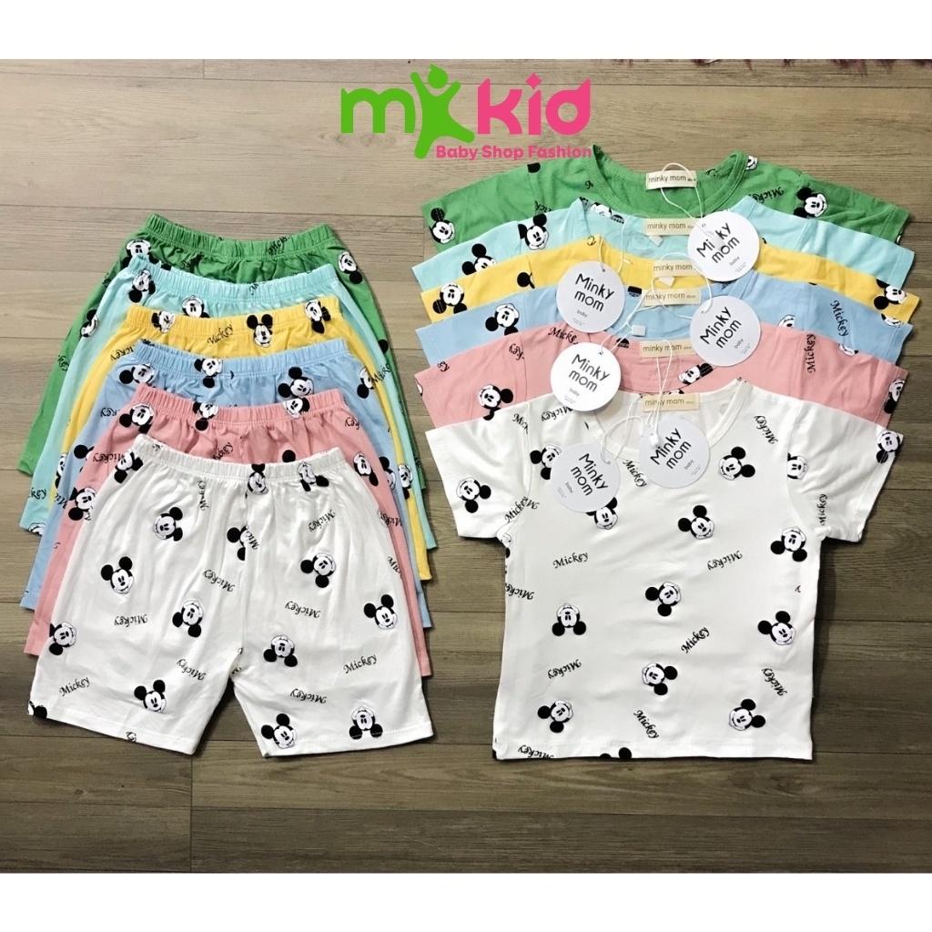 Bộ Cộc Tay Cho Bé FREE SHIP Bộ Minky Mom Cộc Tay Cho Bé Trai Bé Gái Chất Thun Lạnh siêu mềm mịn thoáng mát . .