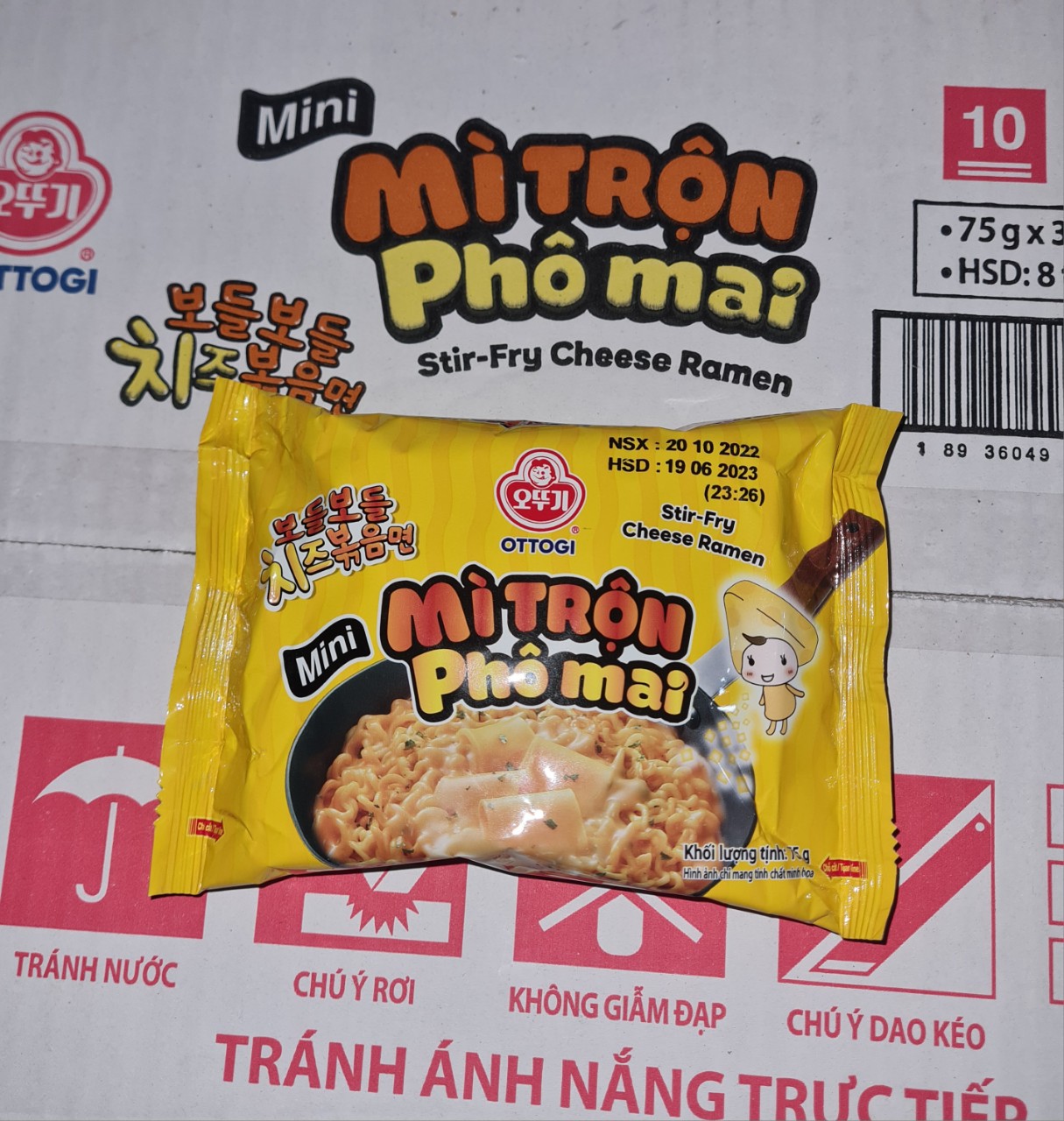 (Combo 5 gói) Mini Mì trộn phô mai Ottogi 75g