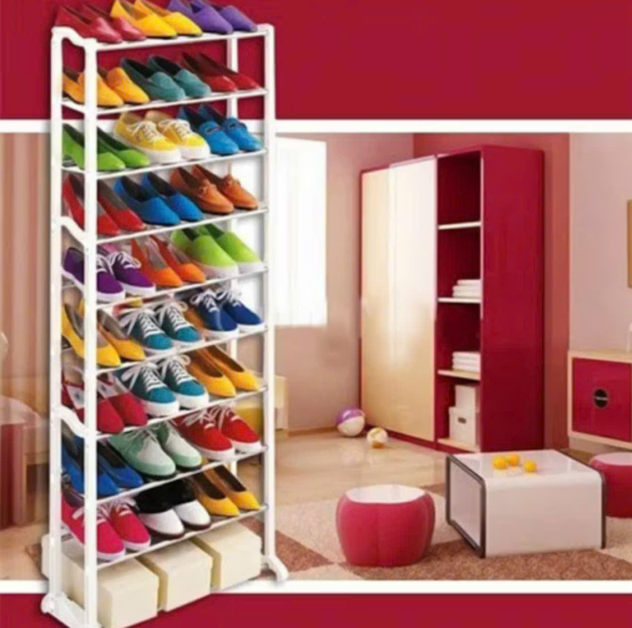 Kệ để giày dép, Giá đựng giày dép thông minh đa năng INOX 7 TẦNG