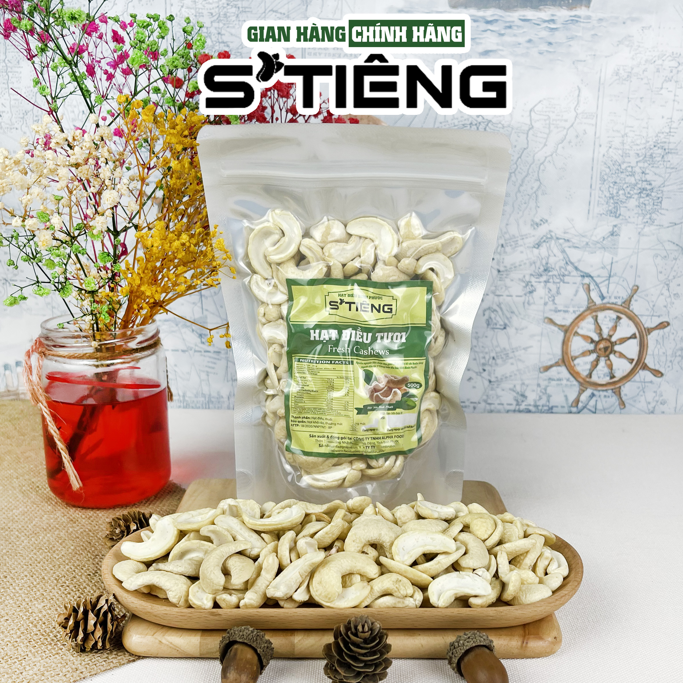 500Gr Hạt Điều Tươi Làm Sữa Làm Bánh STIÊNG Loại Bể Đôi