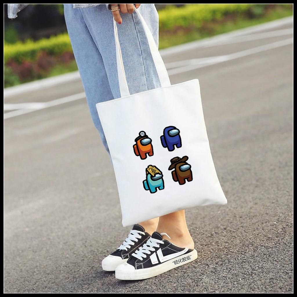 TÚI TOTE VUÔNG VẢI CANVAS ĐEO VAI AMONGS US