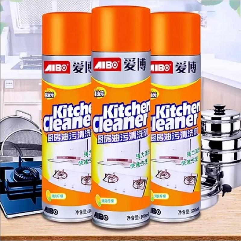 Bình Xịt Tẩy Rửa Vệ Sinh Nhà Bếp Đa Năng Siêu Sạch KITCHEN CLEANER Màu Cam, Dung Tích 500ml