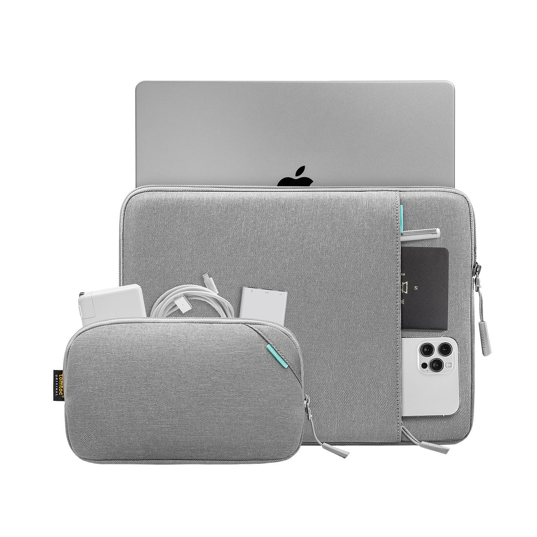 Túi Chống Sốc Laptop TOMTOC A13-C12 Sleeve Kit Dành Cho Macbook 13 inch 360 Protective Kèm Túi Phụ Kiện - Hàng Chính Hãng