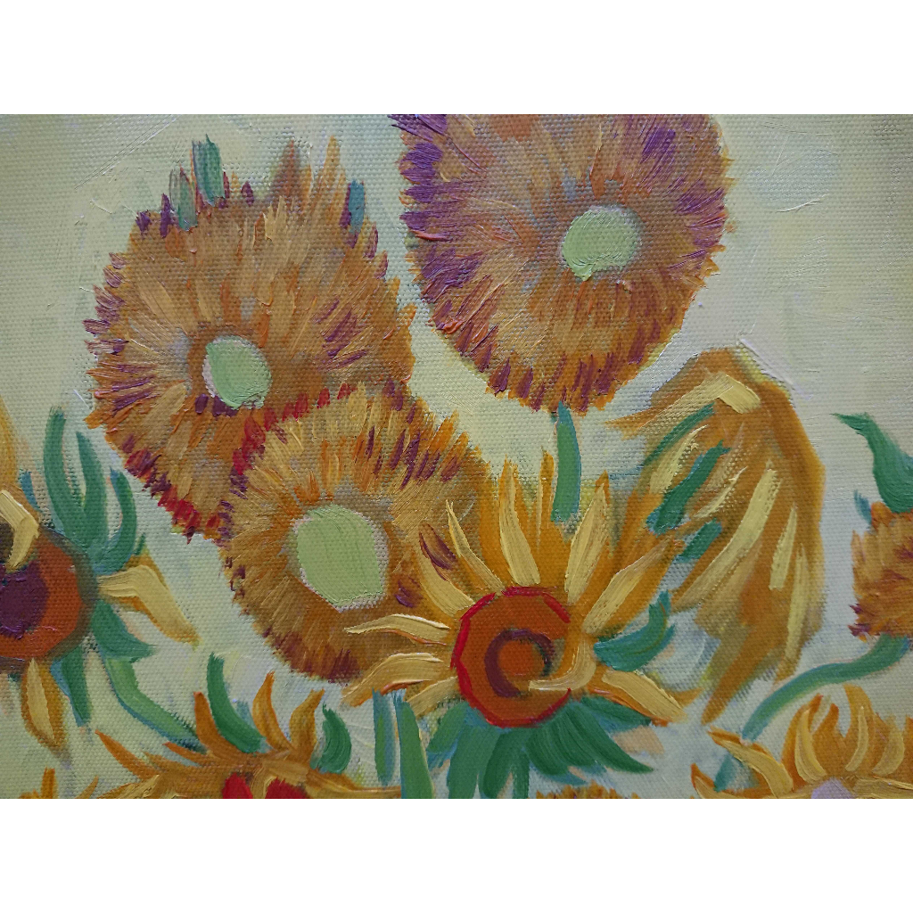 Tranh Sơn Dầu Vẽ Tay 30x40cm - Hoa Hướng Dương