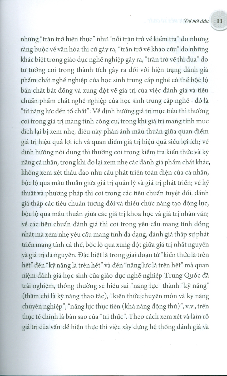 TỪ NĂNG LỰC ĐẾN TỐ CHẤT - Đánh Giá Và Xây Dựng Hệ Thống Tiêu Chuẩn Đánh Giá Phẩm Chất Nghề Nghiệp Cốt Lõi Của Học Sinh Trường Nghề - Lý Luận Và Thực Tiễn (Sách tham khảo)