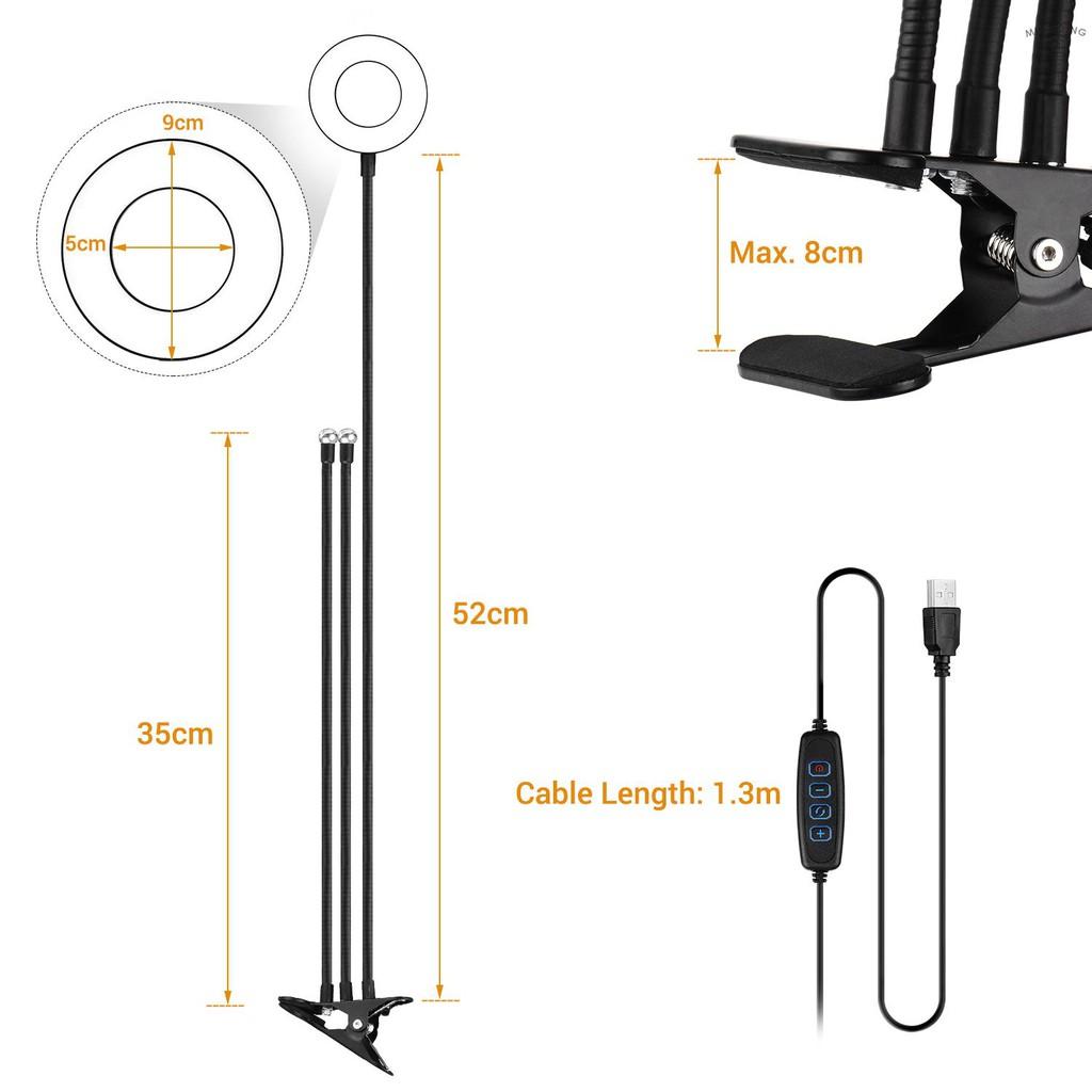 Đèn Led Dạng Kẹp Hỗ Trợ Chụp Ảnh Tiện Lợi