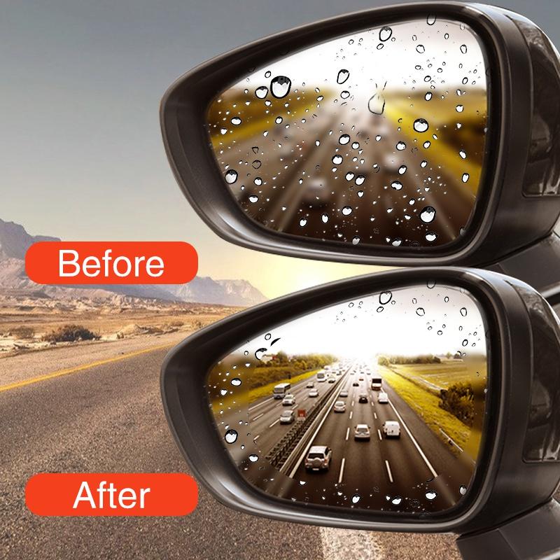 2pcs Rearview Mirror Rainproof Clear Film Sticker Protective for Car Motorcycle Bicycle Bike View Mirror AntiFog Waterproof Film