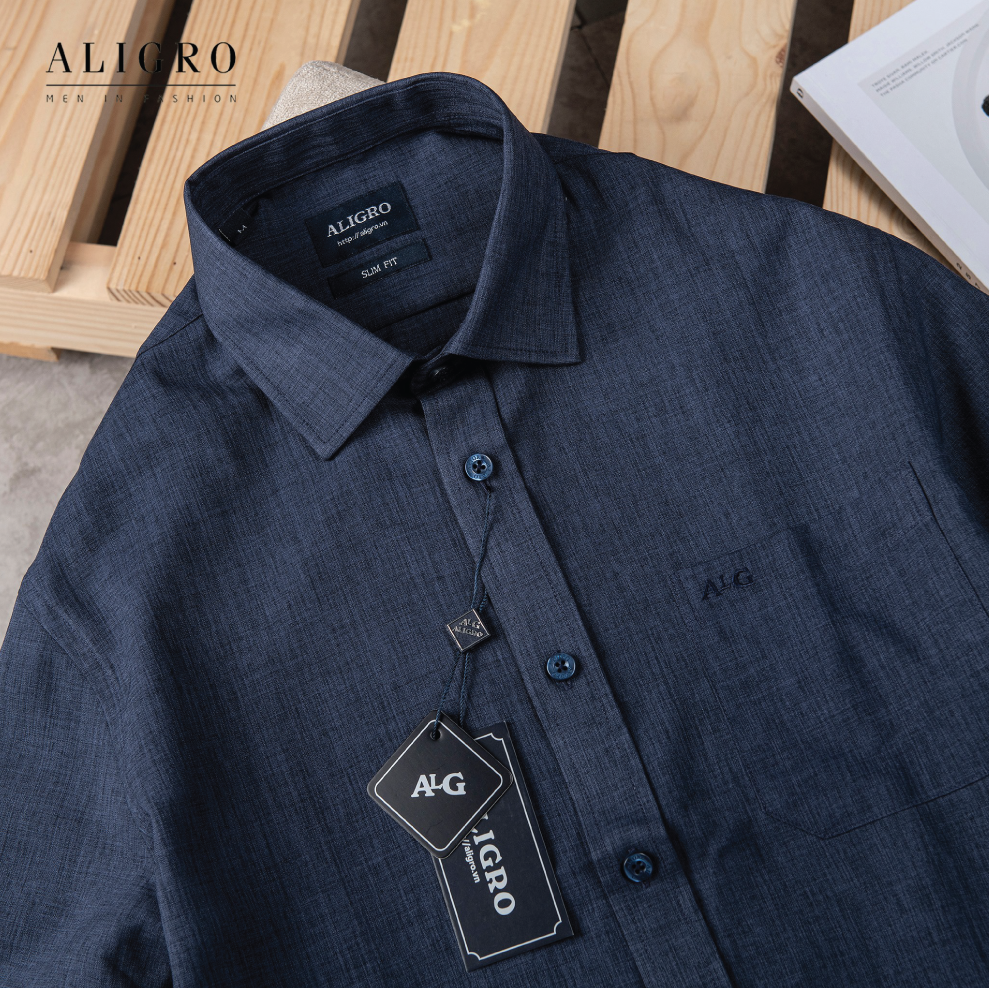 Áo sơ mi nam dài tay ALIGRO chất liệu pirma cotton mềm mịn, kiểu dáng đơn giản, tinh tế ALGS158