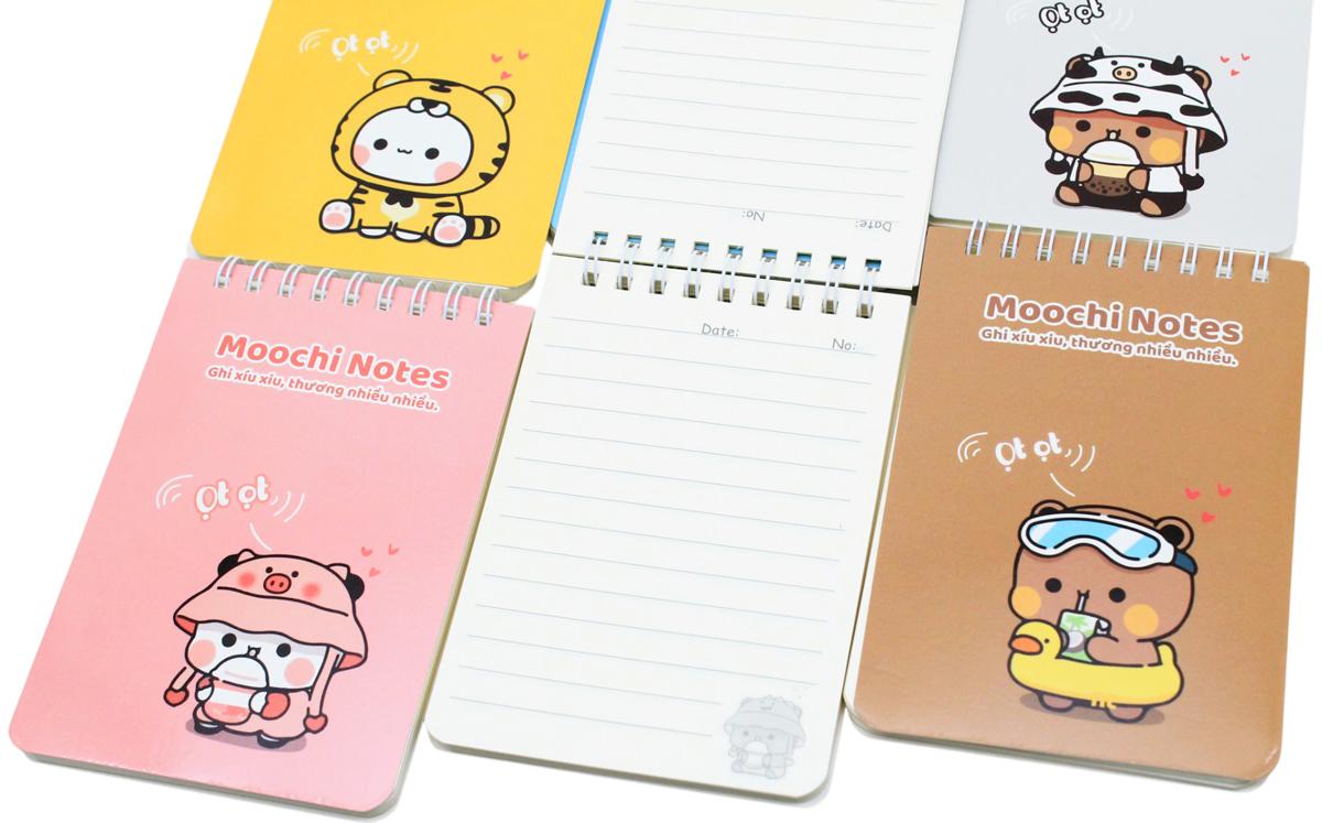 Sổ Lò Xo Moochi Notes B7 - Kẻ Ngang - 120 Trang 80gsm - The Sun 05