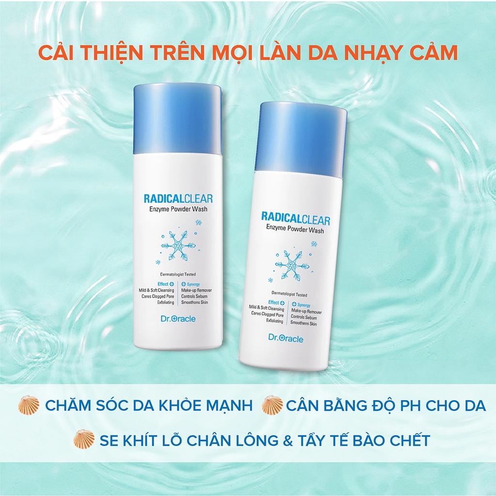 Bột Rửa Mặt Thảo Mộc DR.ORACLE Enzyme Radical Clear 50g - Giảm Mụn Giảm Thâm Kiểm Soát Bã Nhờn Tẩy Tế Bào Chết