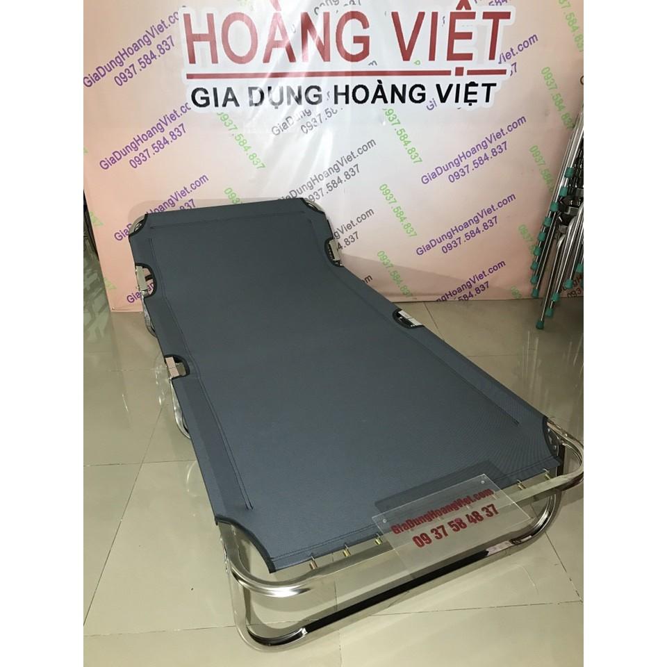 Giường Xếp Inox 201 Vải Lưới Textilen Siêu Bền Giao Hỏa Tốc