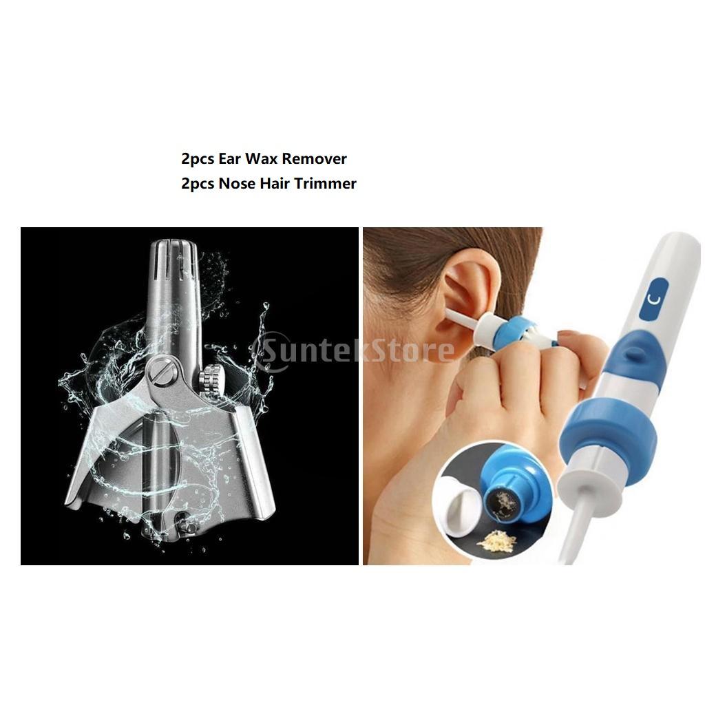 2x  Manual Nose Hair Trimmer Hair Remover Nasal Shaver With Ear Removal