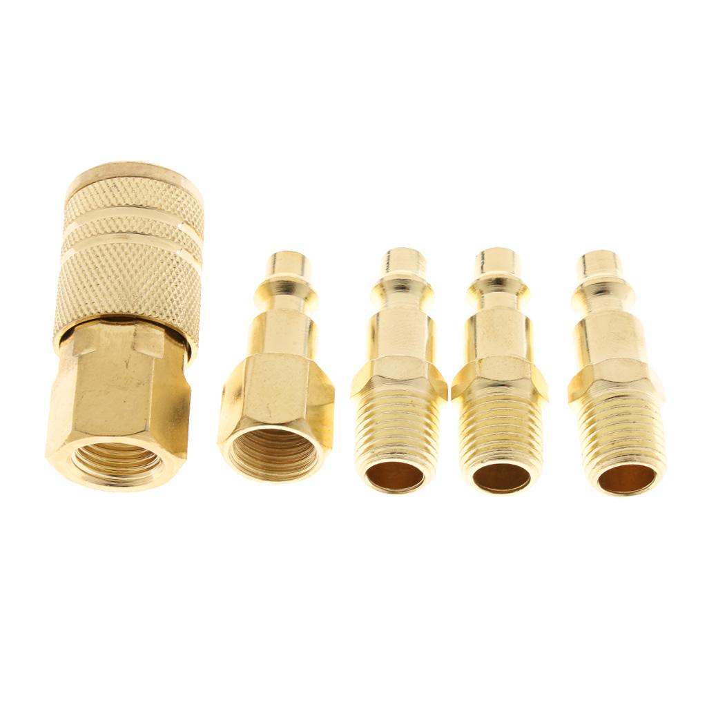 5 Đầu Nối Nhanh Bộ Không Khí Đầu Nối Ống Phụ Kiện 1/4 Inch Dụng Cụ Cắm, Bền Đẹp