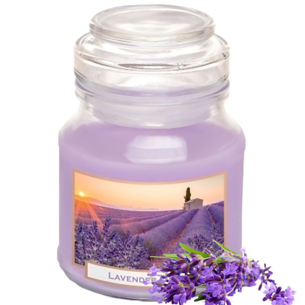 Hũ nến thơm tinh dầu Bartek Lavender Fields 130g QT06656 - cánh đồng oải hương (giao mẫu ngẫu nhiên)