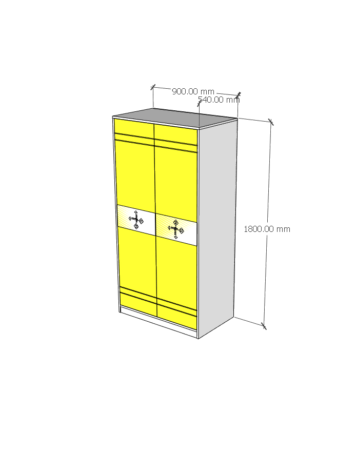 TAKO, Tủ quần áo 2 cửa mở , 90cm x 54cm x 180cm ( DxRxC), TCM_140