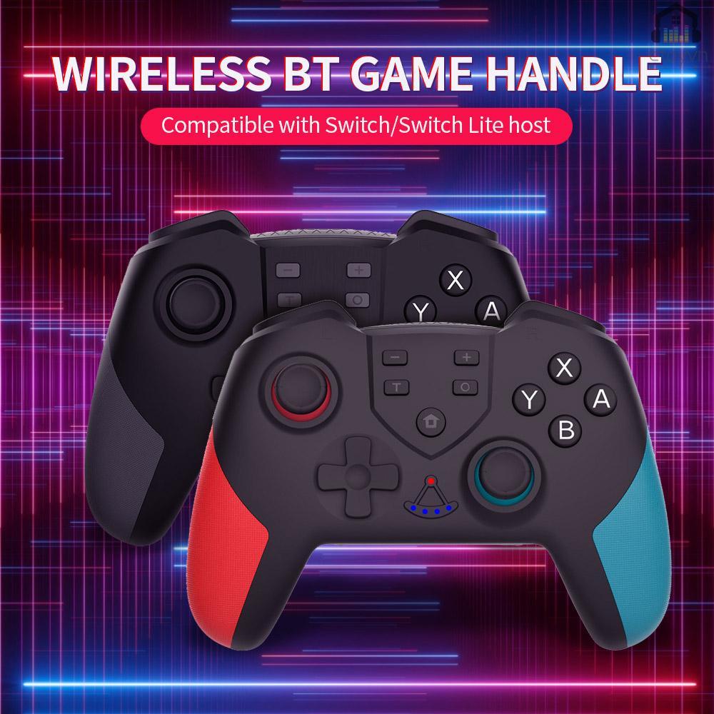 Tay cầm chơi game không dây có chế độ rung kép tương thích với Switch/Switch Lite màu đỏ và xanh dương