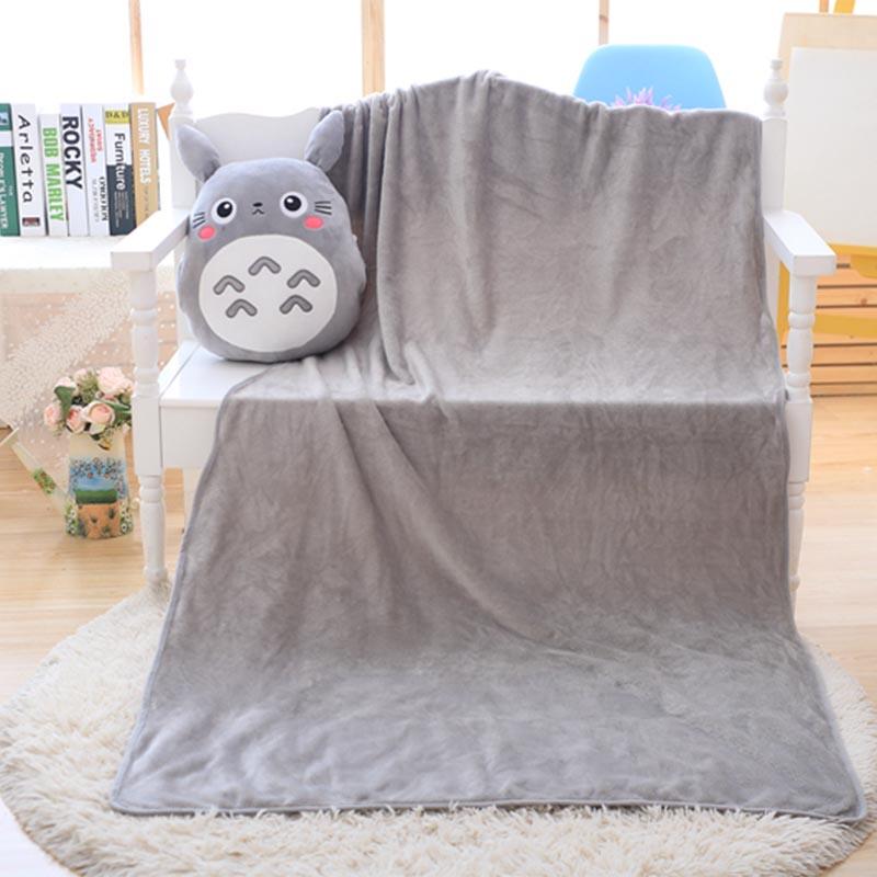 Totoro Gối Nhung Đa Chức Năng 3 Trong 1 Ném Gối Totoro Tay Ấm Áp Vỏ Gối Cho Bé Trẻ Em Chăn Nhồi Bông Anime Hình đồ Chơi