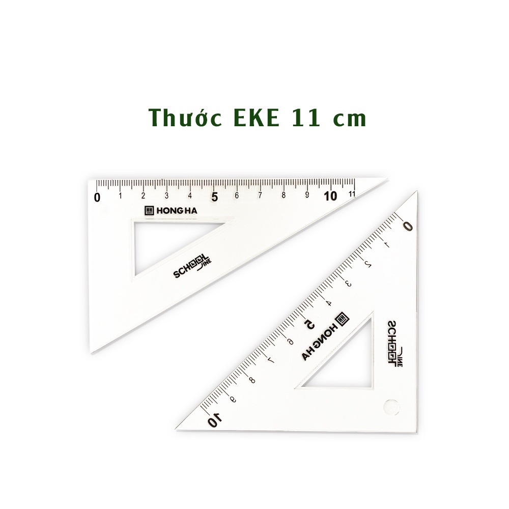 Bộ Eke Nhựa 4 Sản Phẩm HH (3476) Vạch Thước In Rõ Ràng, Chính Xác, Sử Dụng Trong Học Tập, Vẽ Kỹ Thuật