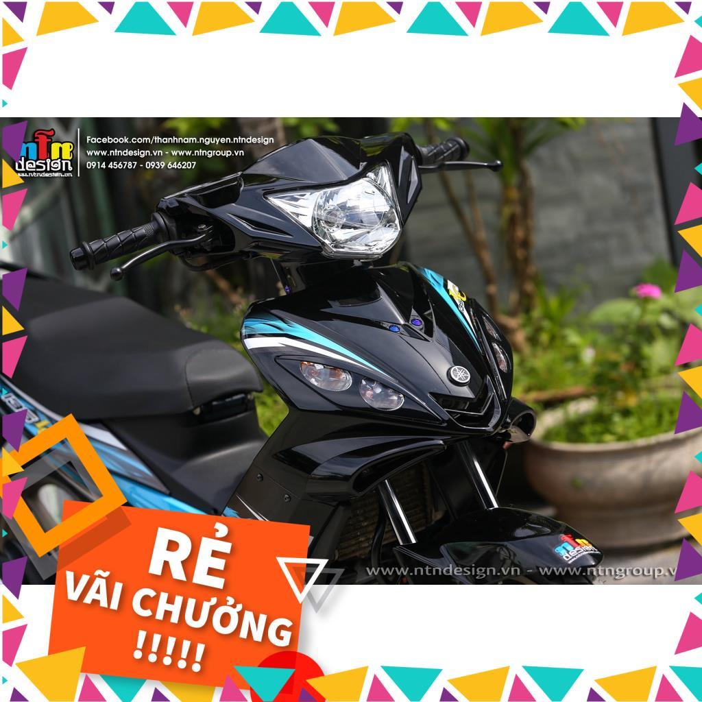 Tem Rời Exciter 2009 Mẫu Đen Xanh Ngọc Chữ LC