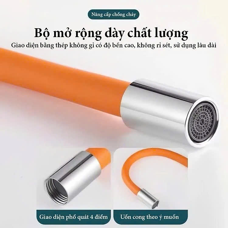 15cm Ống Nối Dài Vòi Nước Silicone Mở Rộng – Ống Nước Linh Hoạt, Dễ Dàng Sử Dụng, Bền Bỉ - HÀNG CHÍNH HÃNG - VÒI NƯỚC VÀ PHỤ KIỆN TƯỚI CÂY