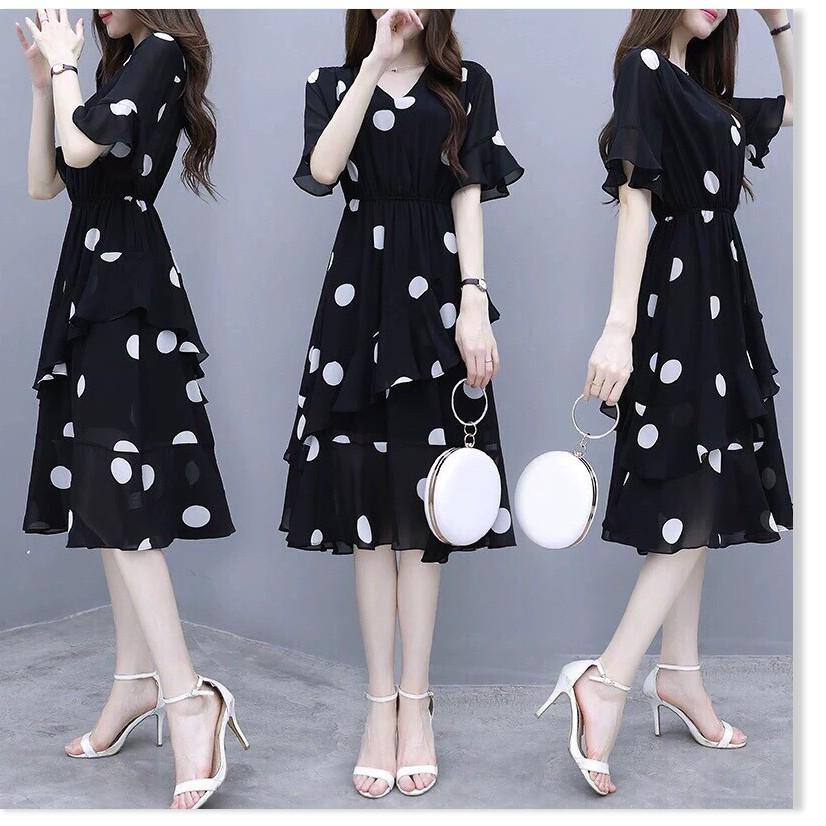 ĐẦM VOAN LỤA CHẤM BI