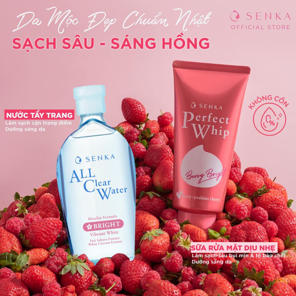 Bộ sản phẩm dưỡng trắng và sáng hồng da Senka