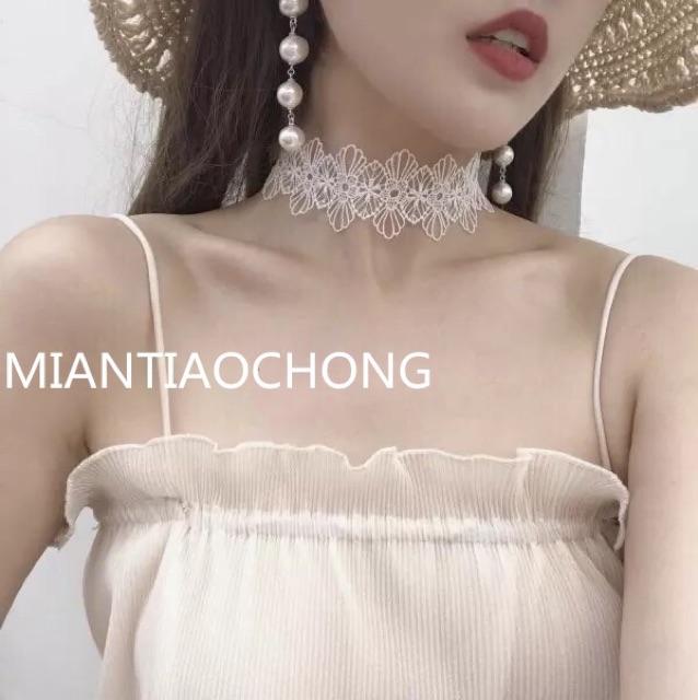 Vòng cổ ren xinh hình hoa nữ tính