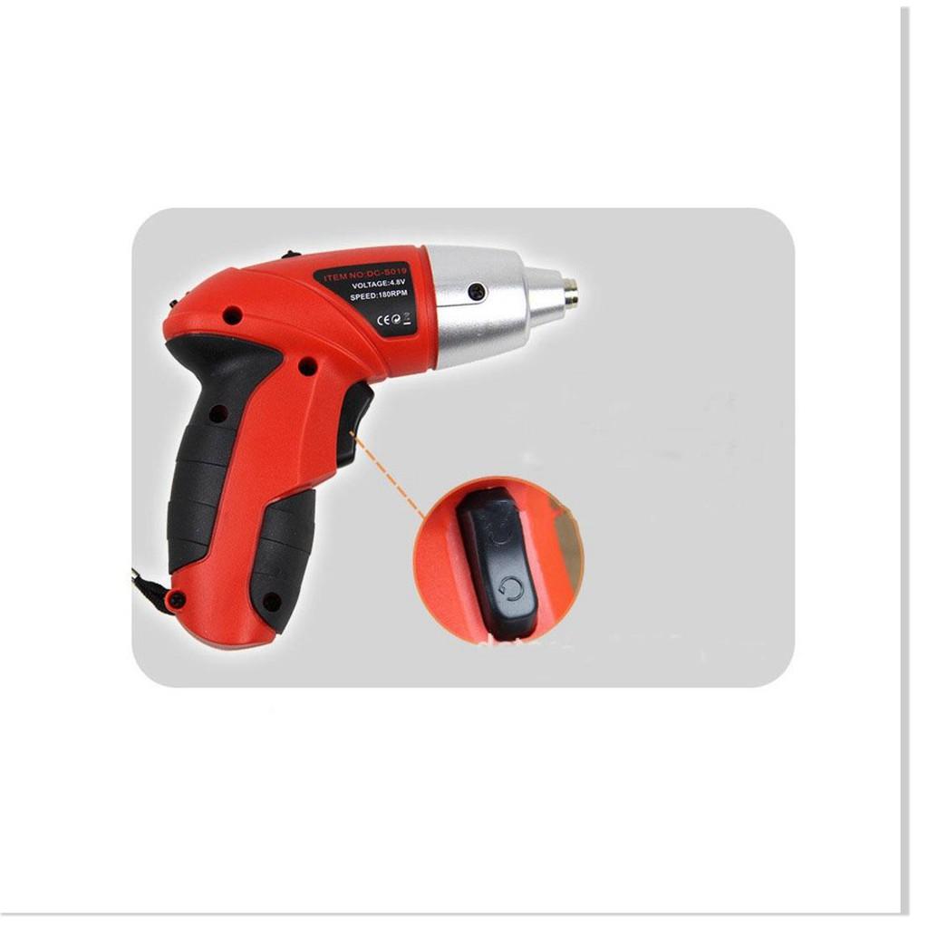 Máy khoan cầm tay nguồn điện pin sạc DCTools S019 4.8V 45 chi tiết + tặng kèm dụng cụ vặn vít
