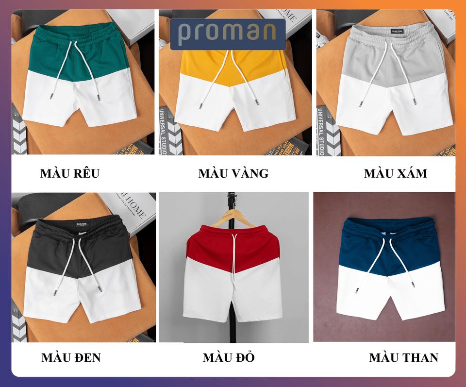 Quần Đùi Nam cao cấp chất Cotton dày dặn thoáng mát đủ màu Big size mùa hè QD03 - PROMAN