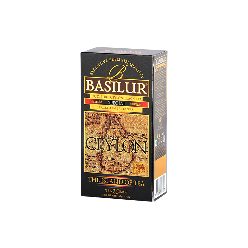 Trà Đen Ceylon Basilur Island Of Tea - Phiên Bản Trà đen Đặc Biệt 50g (Hộp Giấy)