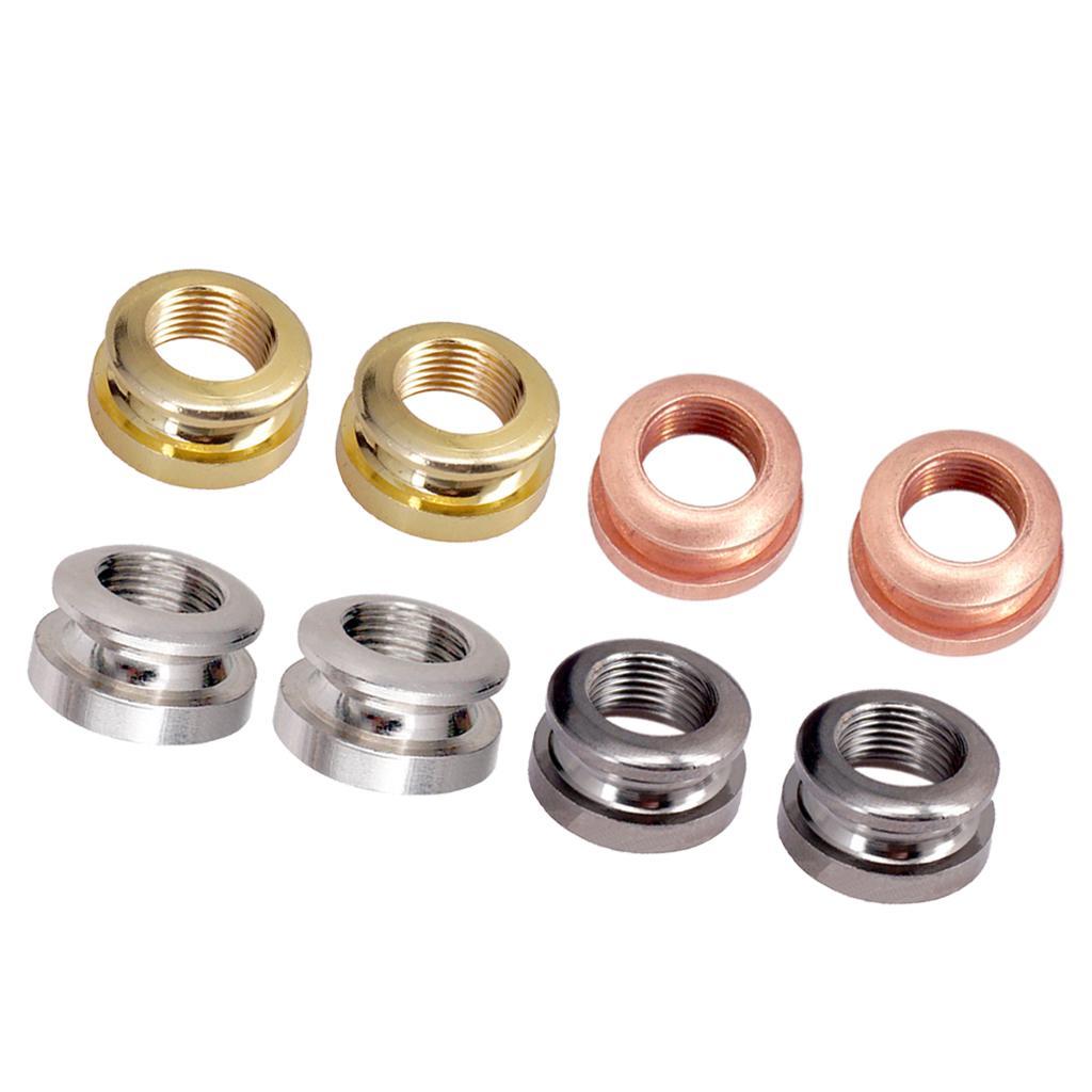 2 Pieces Guitar Strap Lock Button Threaded Jack for Guitar Parts