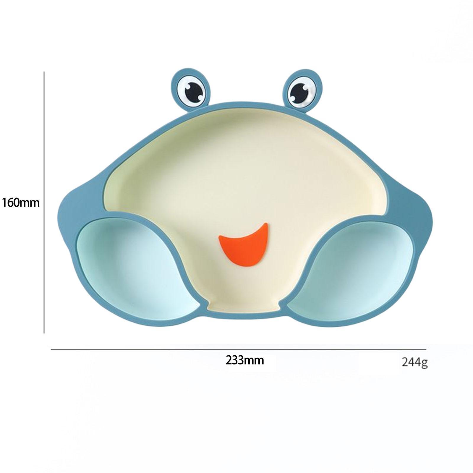 2pcs Silicone Suction Divided Plate Placemat Training Feeding Tablewares
