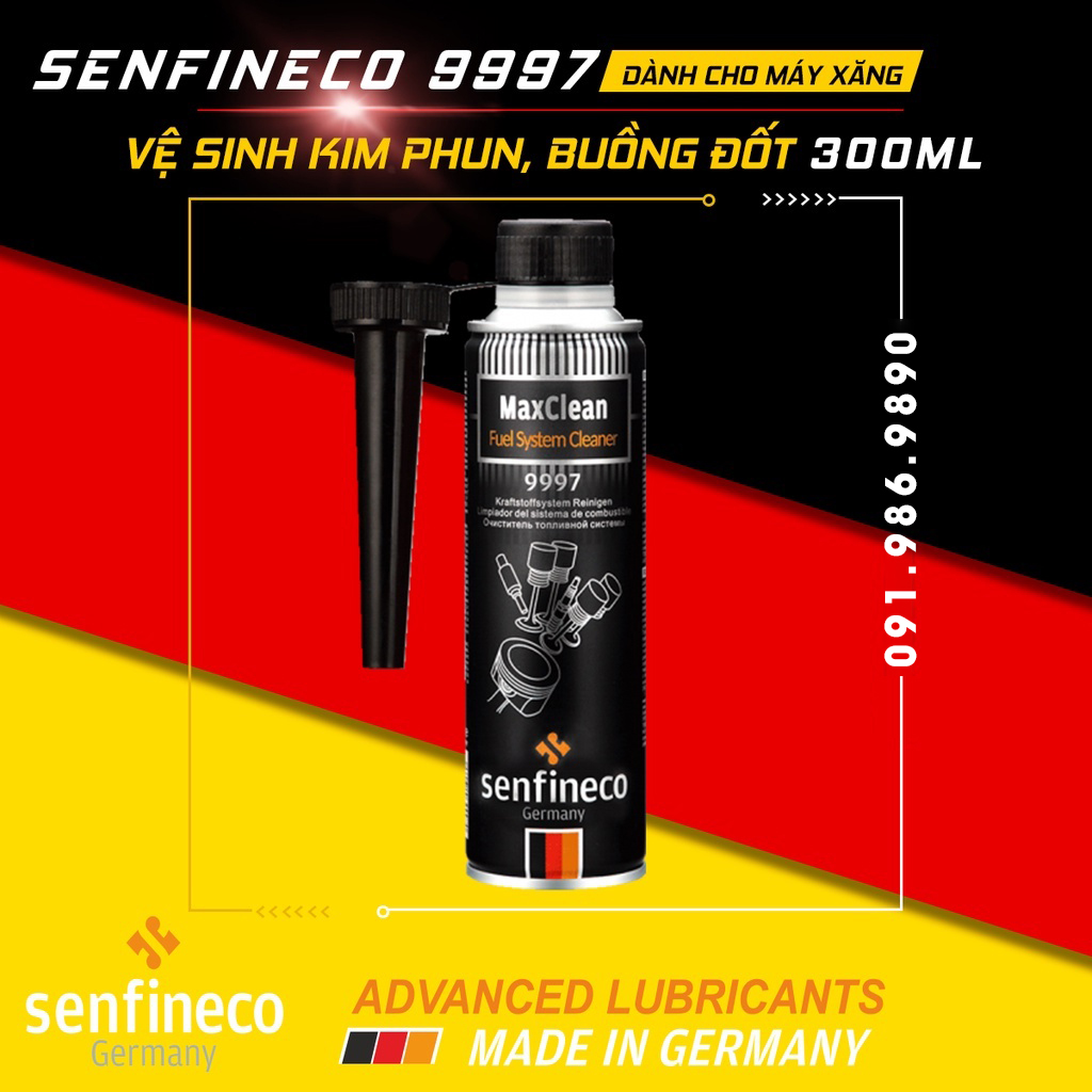 DUNG DỊCH LÀM SẠCH VÀ LOẠI BỎ CẶN BẨN TRONG HỆ THỐNG PHUN HIỆU Senfineco 9997, 300ml (Max Clean Fuel System Cleaner 9997, 300ml)