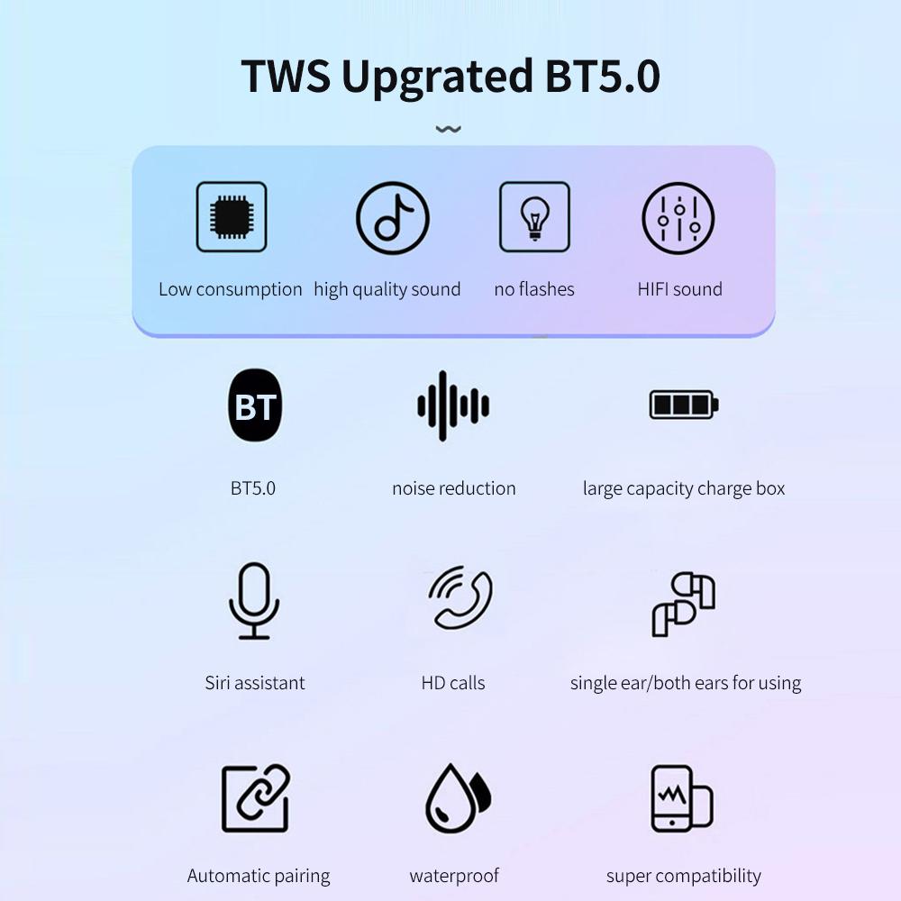 Tai nghe nhét tai không thấm nước cho Xe cộ / Thể thao Android / IOS A6S Wireless BT