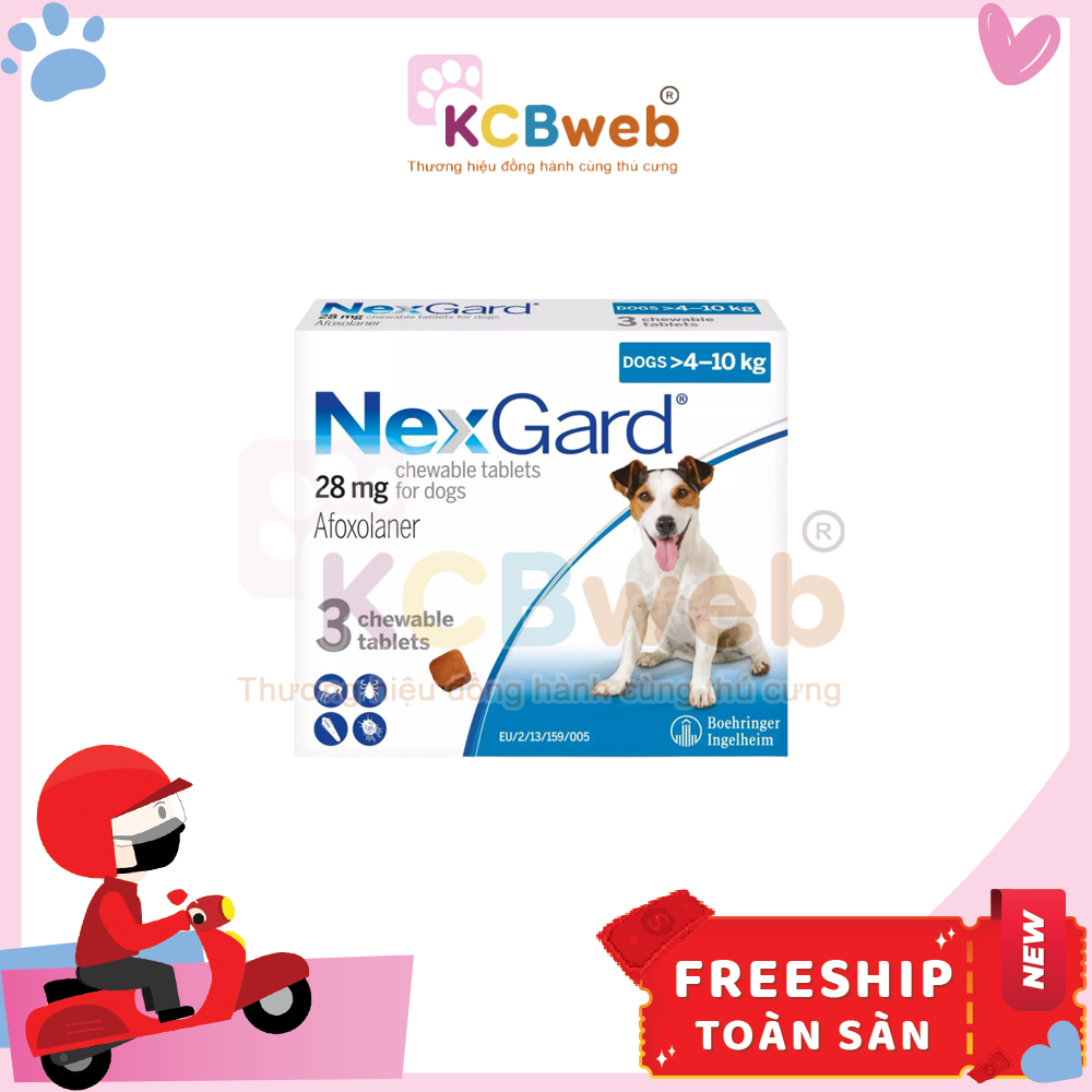 Viên NEXGARD ve, bọ nhảy, bọ chét cho thú cưng