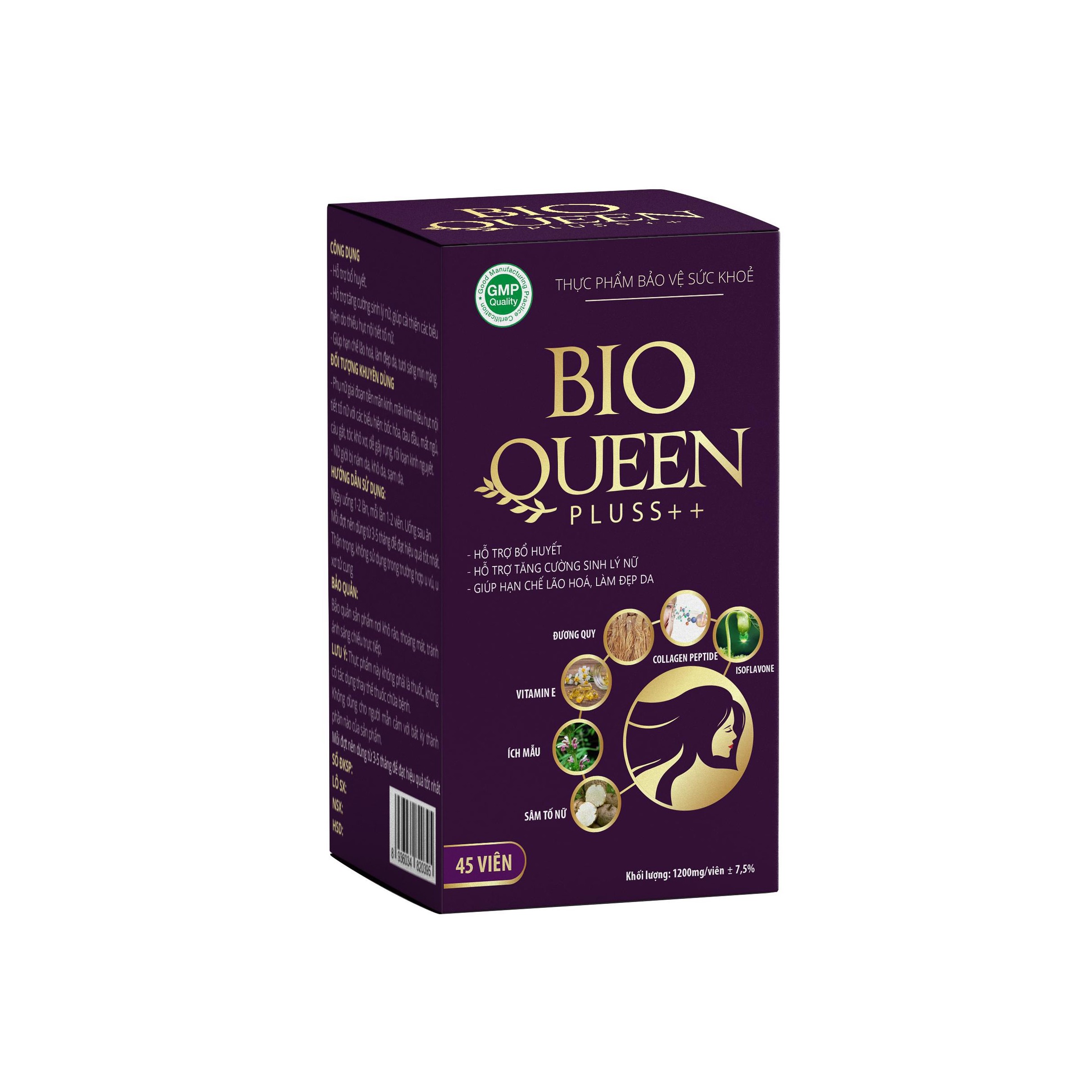 Thực phẩm bảo vệ sức khỏe Bio Queen Pluss++ giải pháp hồi xuân của phụ nữ