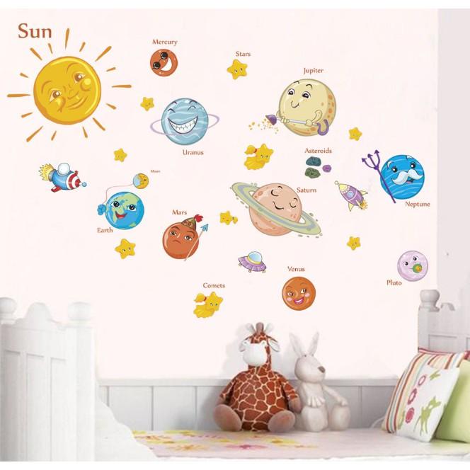 Decal dán tường hệ mặt trời 2 - ZY866
