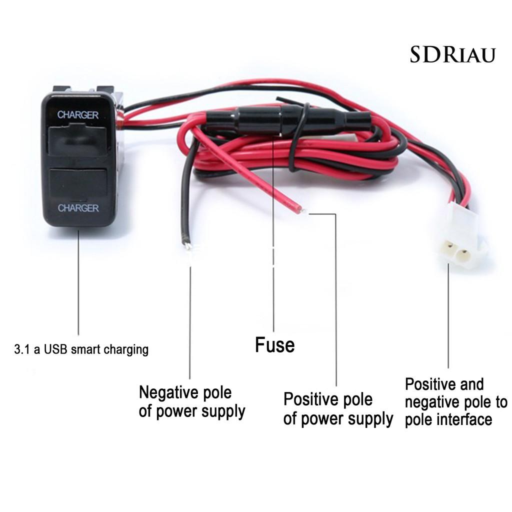 Đầu Sạc Usb Qc 3.0 Cho Xe Toyota / Honda