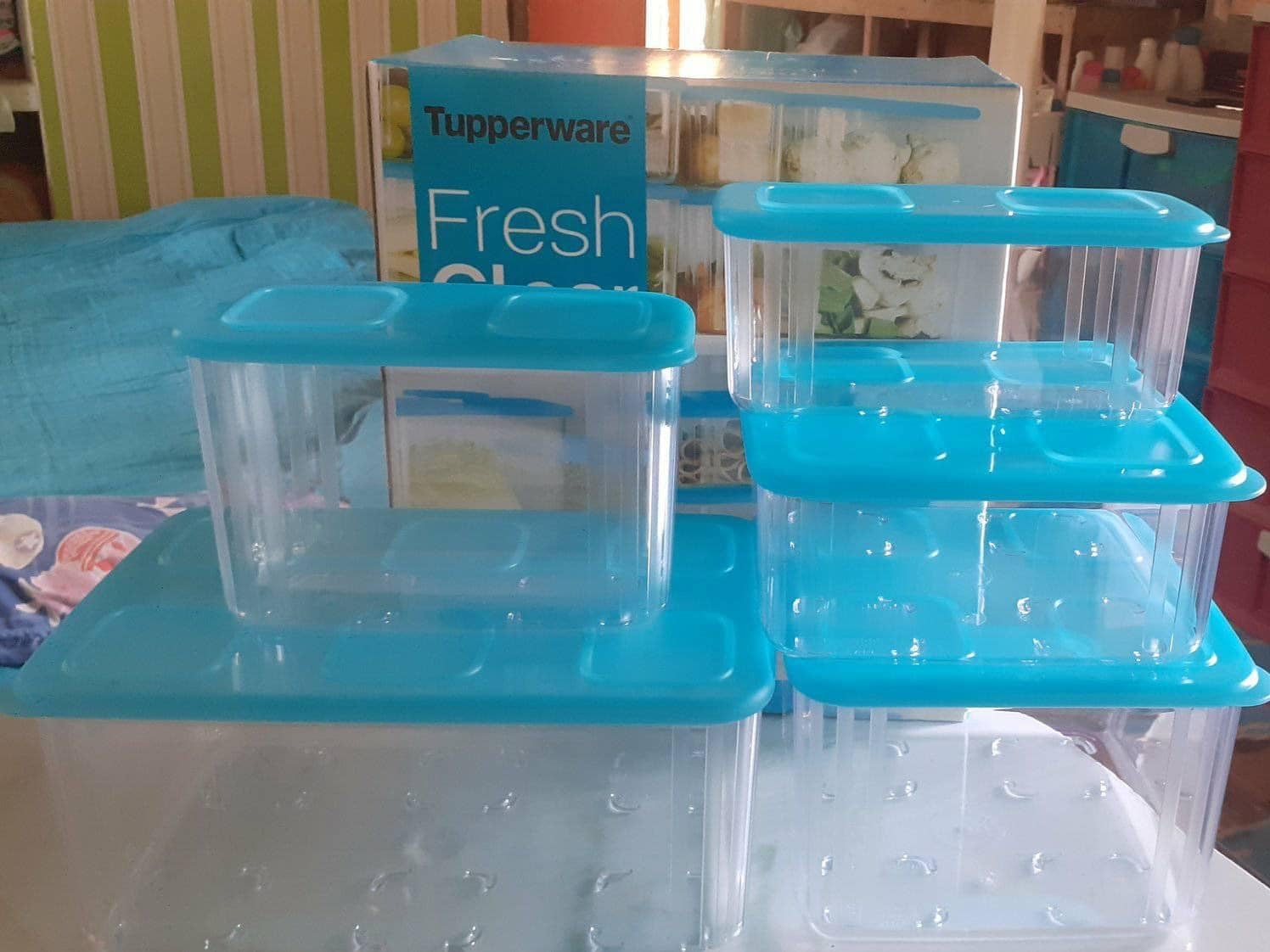 Bộ Trữ Mát Tupperware Fresh Clear nhưa trong suốt (set 5) - Mẫu mới