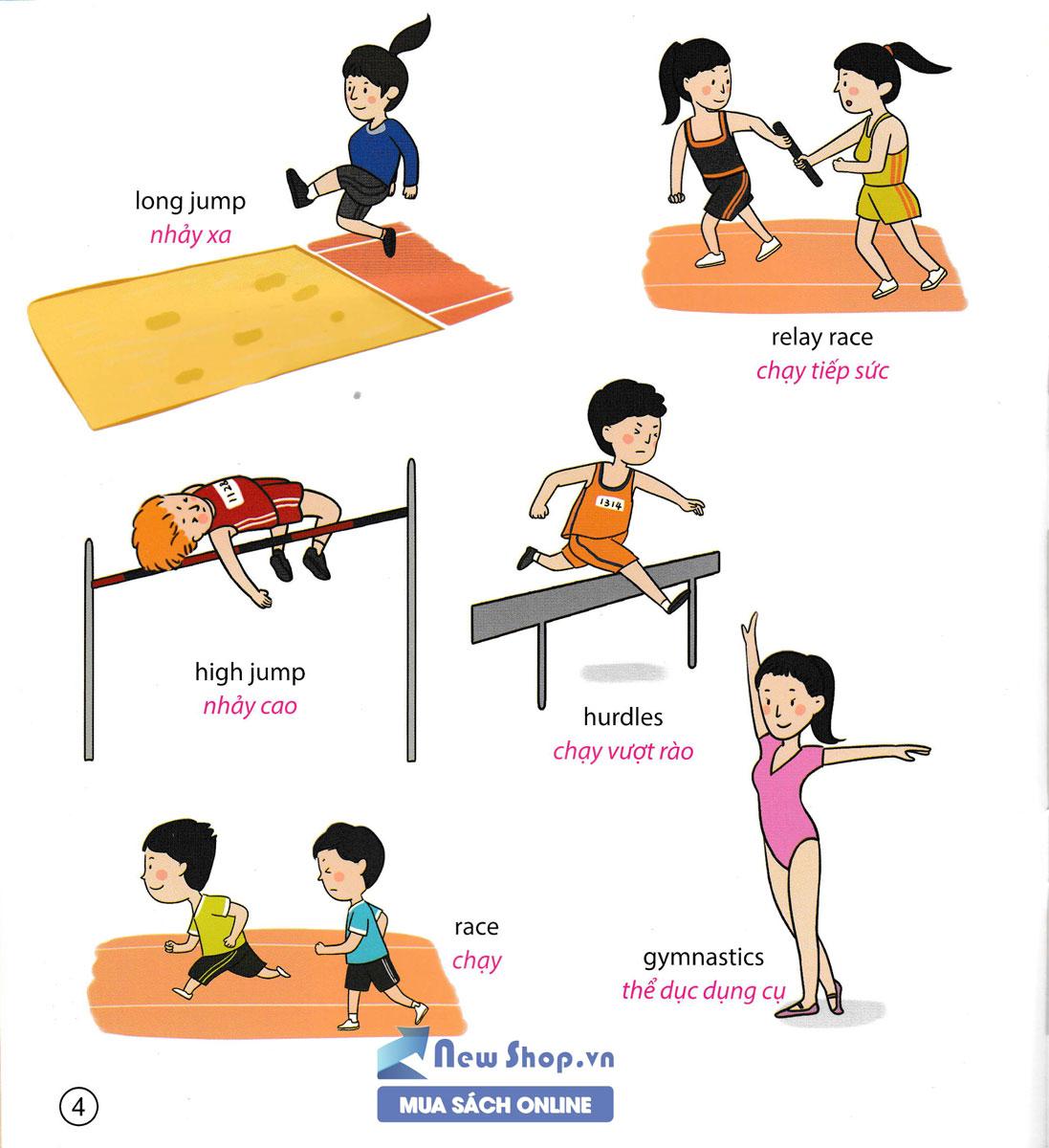 Bộ Sách Tiếng Anh Đầu Tiên Của Bé - 5 Phút Mỗi Ngày - Thể Thao