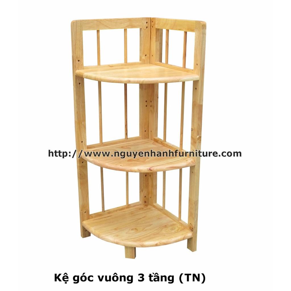 Kệ Góc Tường 3 Tầng Gỗ Tự Nhiên 100%