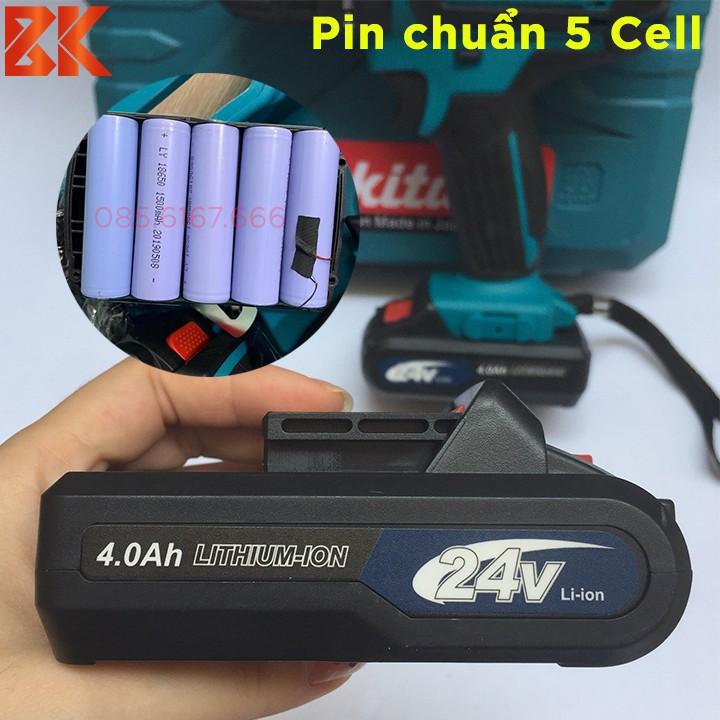 MÁY KHOAN PIN MAKITA 24V CHUẨN 5 CELL - 3 CHỨC NĂNG - CÓ BÚA