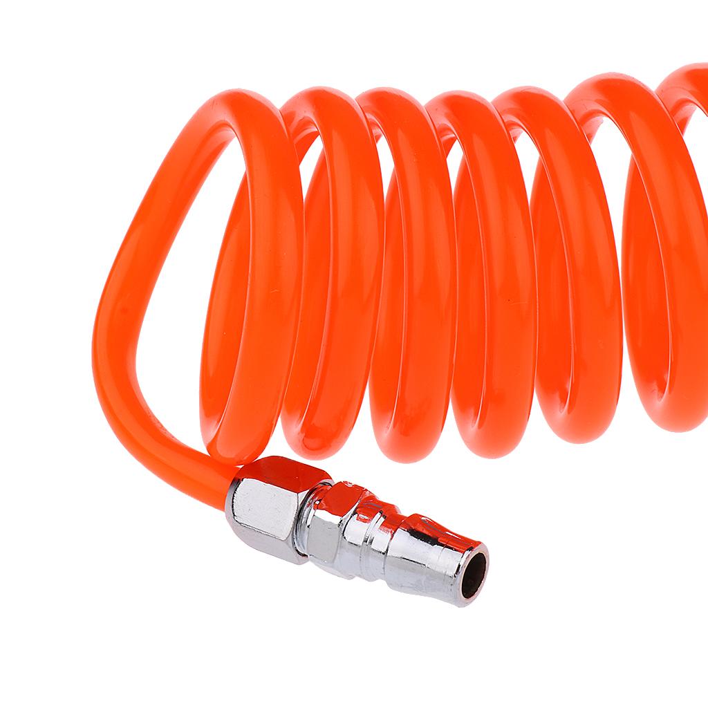 9M 8X5 Mm Có Thể Thu Vào PU Giật Máy Lạnh Ống Lò Xo Máy Nén Không Khí Công Cụ