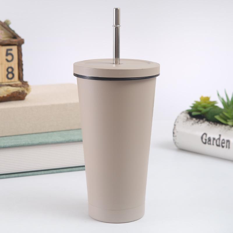 Phong Cách Mới Nhất Tùy Chỉnh Inox 304 Giữ Nhiệt Cốc 2 Lớp Hút Chân Không Công Suất Lớn Ống Hút Cốc Ô Tô Di Động Cà Phê Tặng Cốc