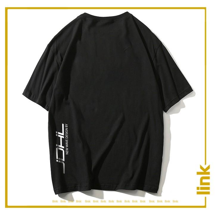 Áo thun chữ JDHL sau lưng phong cách mới unisex tay lỡ