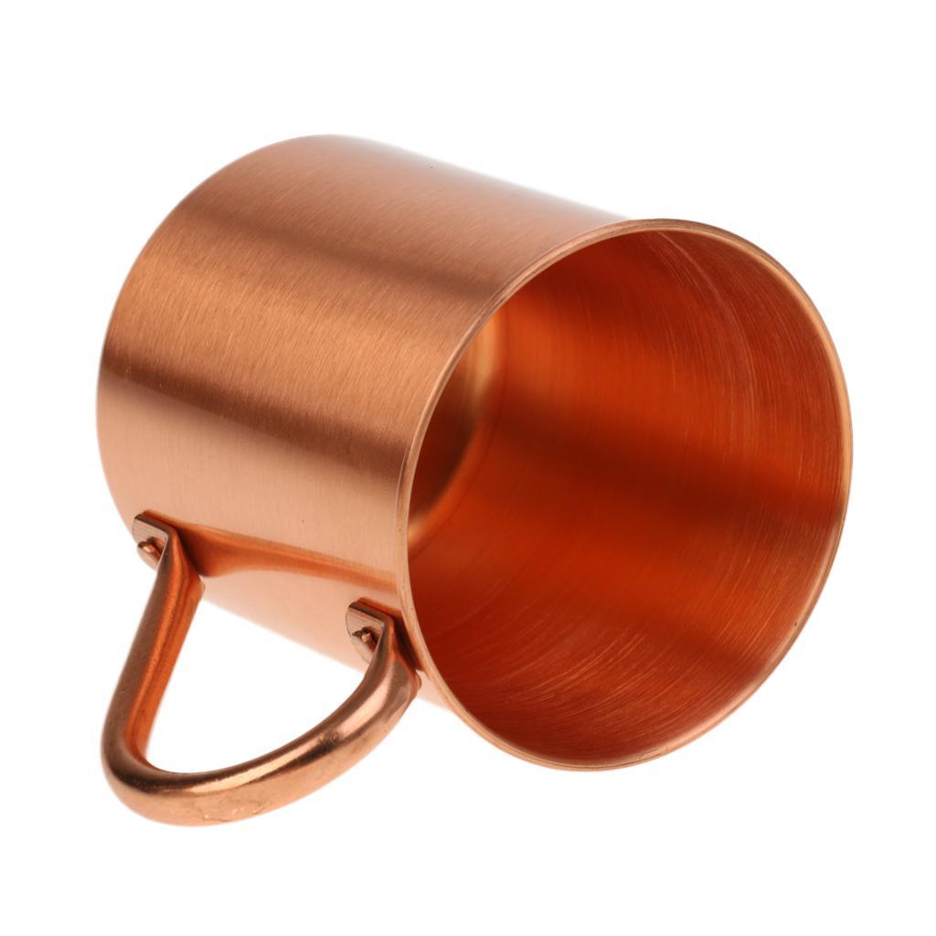 350ml 100% Pure Copper Drinking Cold Beer Bar Mug Coffee Tea Cup with Handle