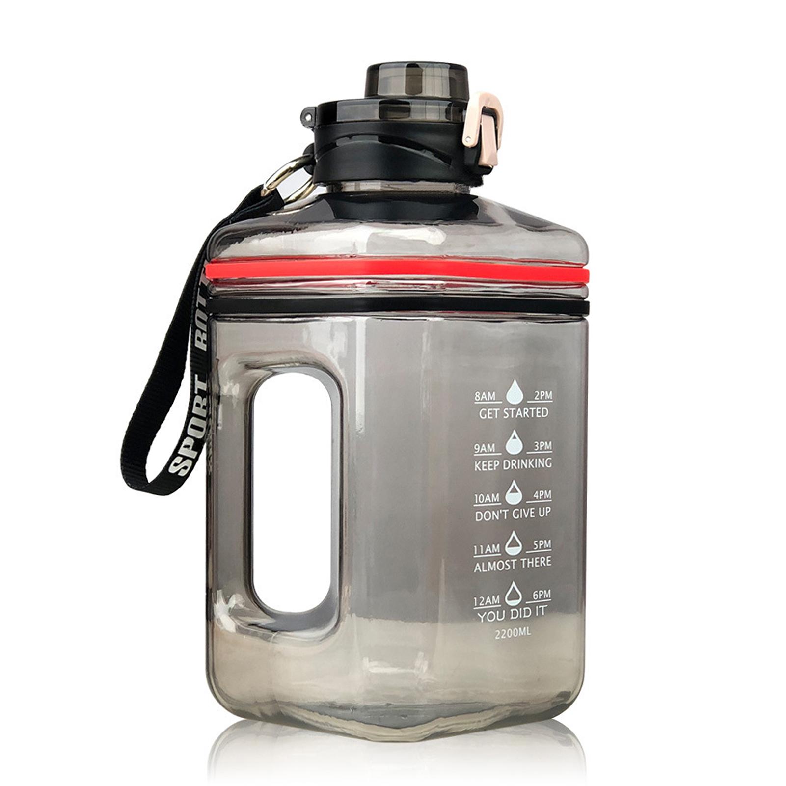 Bình Đựng Nước 2,2L Dễ Thương Có Vạch Báo Giờ Uống Nước Có Tay Cầm