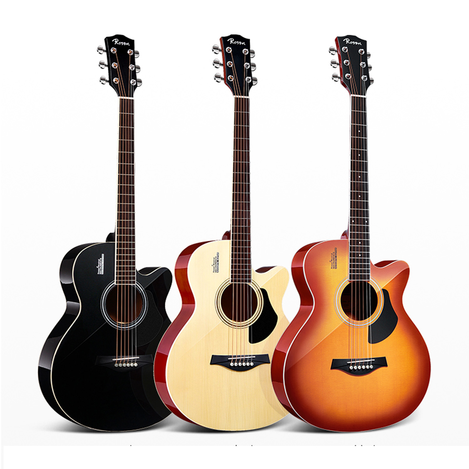 Đàn Guitar Acoustic Rosen G12 Màu Gỗ Dáng A G12NA Phân Phối Chính Hãng - Kèm móng gảy DreamMaker