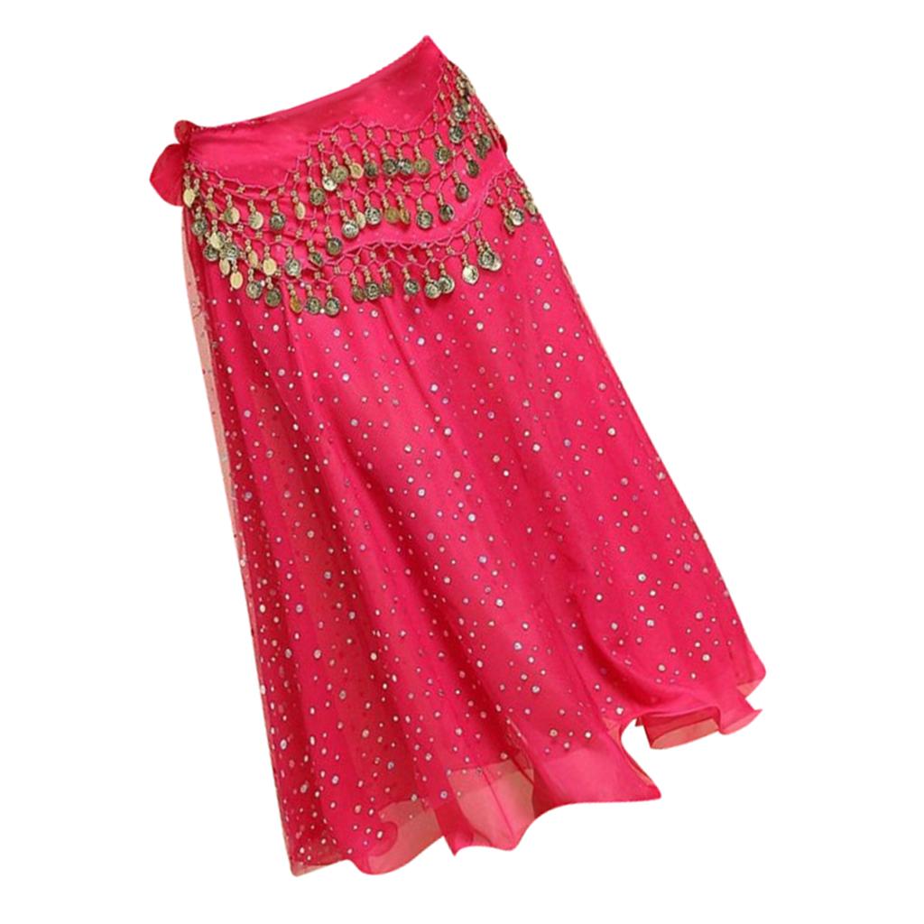 Belly Dance Skirt Set With Waist Chain For Female Ballerina