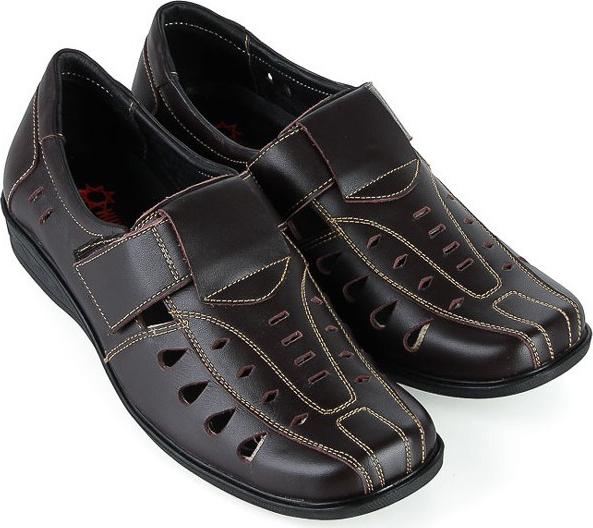 Giày Rọ Nam Huy Hoàng Da Bò Màu Nâu Ht7785 - 41